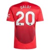 Camisola Manchester United Dalot 20 Homen Equipamento 1ª 24/25